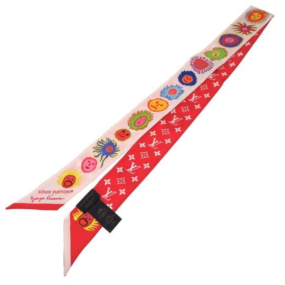 LOUIS VUITTON x Yayoi Kusama YK Bandeau BB Face Silk Scarf - Picture 3 of 4